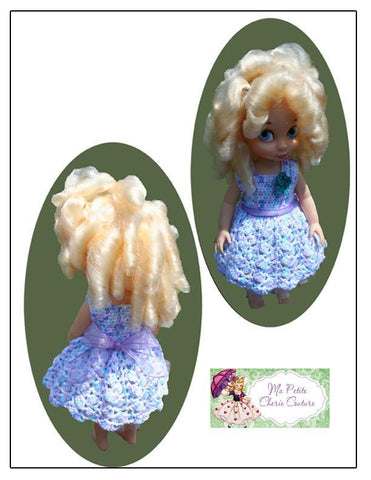 Mon Petite Cherie Couture Disney Doll Tumbling Scallops Crochet Pattern for Disney Animator Dolls larougetdelisle