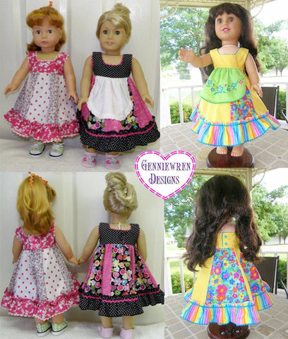 Genniewren 18 Inch Modern Dora Dress 18" Doll Clothes Pattern larougetdelisle