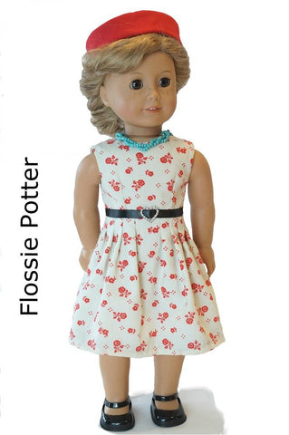 Flossie Potter 18 Inch Historical Ladies' Club Dress 18" Doll Clothes Pattern larougetdelisle
