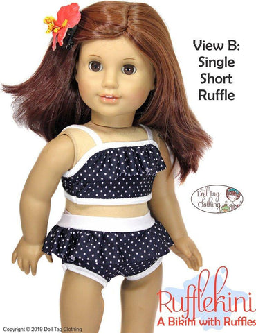 Doll Tag Clothing 18 Inch Modern Rufflekini Swimsuit 18" Doll Clothes larougetdelisle