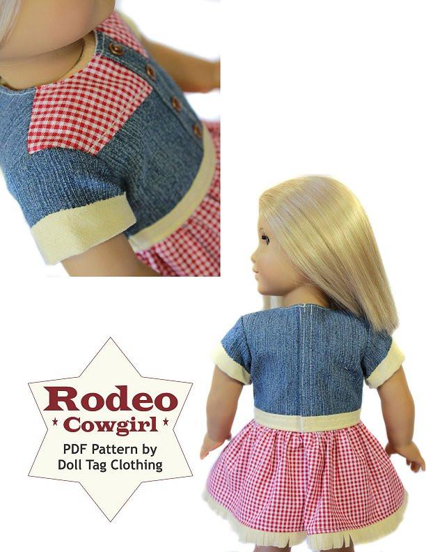 Rodeo Cowgirl 18 inch Doll Clothes PDF 