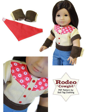 Doll Tag Clothing 18 Inch Modern Rodeo Cowgirl 18" Doll Clothes Pattern larougetdelisle