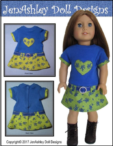 Jen Ashley Doll Designs 18 Inch Modern Ella Rose Dress 18" Doll Clothes larougetdelisle