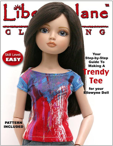 Liberty Jane Ellowyne FREE T-Shirt Pattern for Ellowyne Dolls larougetdelisle