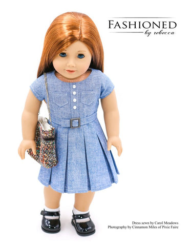 Fashioned by Rebecca 18 Inch Modern Pretty Pleats 18" Doll Clothes Pattern larougetdelisle