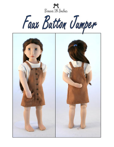 Forever 18 Inches A Girl For All Time Faux Button Jumper for AGAT Dolls larougetdelisle