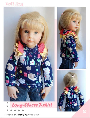 Doll Joy Gotz 19 Inch T-Shirts Pattern for 19" Gotz Dolls larougetdelisle