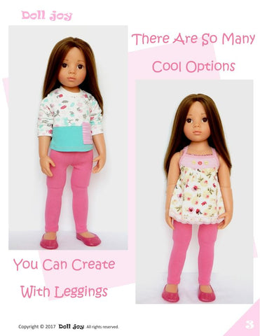 Doll Joy Gotz 19 Inch Leggings Pattern for 19" Gotz Happy Kidz Dolls larougetdelisle