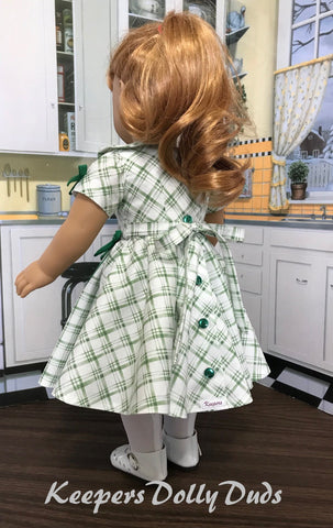 Keepers Dolly Duds Designs 18 Inch Historical 1950s Circle Swirl Dress 18" Doll Clothes Pattern larougetdelisle