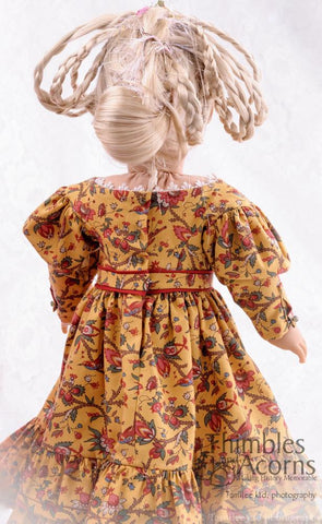 Thimbles and Acorns 18 Inch Historical Gigot Sleeve Dress 18" Doll Clothes larougetdelisle