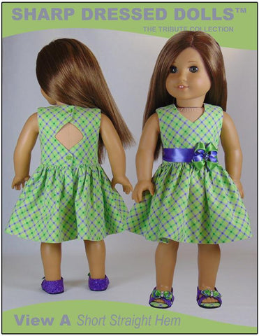 Sharp Dressed Dolls 18 Inch Modern The Gloria Dress 18" Doll Clothes Pattern larougetdelisle