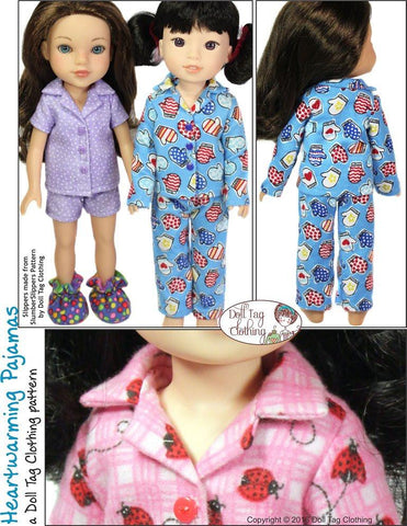 Doll Tag Clothing WellieWishers Heartwarming Pajamas 14.5" Doll Clothes Pattern larougetdelisle