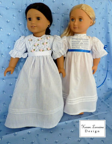 Karen Lorraine Design 18 Inch Historical Heirloom Entree 18" Doll Clothes Pattern larougetdelisle