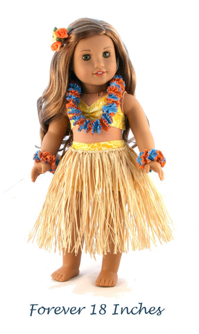 Forever 18 Inches 18 Inch Historical Aloha Vintage Swimsuit and Hula Accessories Bundle 18" Doll Clothes Pattern larougetdelisle