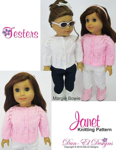 Dan-El Designs Knitting Janet 18" Doll Knitting Pattern larougetdelisle