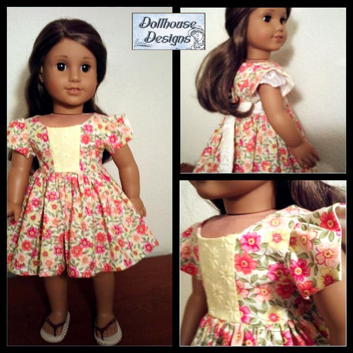 Dollhouse Designs Juliette Party Dress Doll Clothes Pattern 18 inch ...