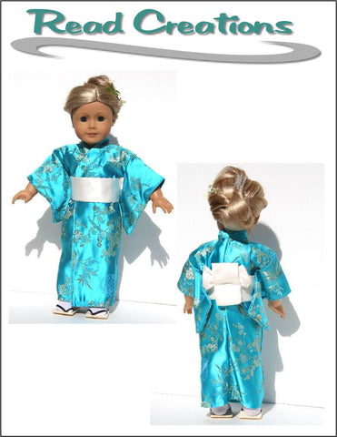 Read Creations 18 Inch Modern Kimono / Bathrobe 18" Doll Clothes Pattern larougetdelisle
