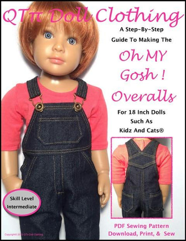 QTπ Doll Clothing Kidz n Cats Oh My Gosh! Overalls for Kidz N Cats Dolls larougetdelisle