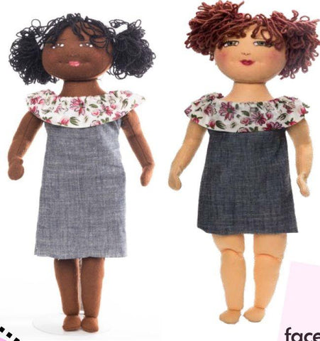The Doll Loft Cloth doll D.I.Y. EveryGirl Simple Sewing 18" Cloth Doll Pattern larougetdelisle