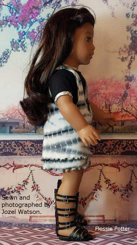 Flossie Potter 18 Inch Historical Layered Lettuce Jumper 18" Doll Clothes Pattern larougetdelisle
