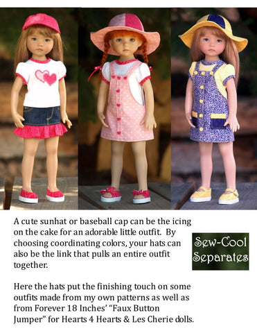 Sew Cool Separates Little Darling Happy Hats Pattern for Little Darling Dolls larougetdelisle