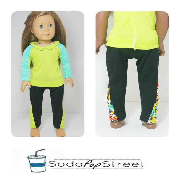 Soda Pop Street Lola Leggings Doll Clothes Pattern 18 Inch American