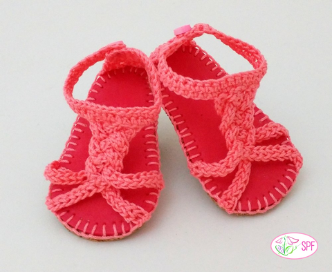 Sweet Pea Fashions Crochet Martina Crocheted Braided Sandals Crochet Pattern larougetdelisle