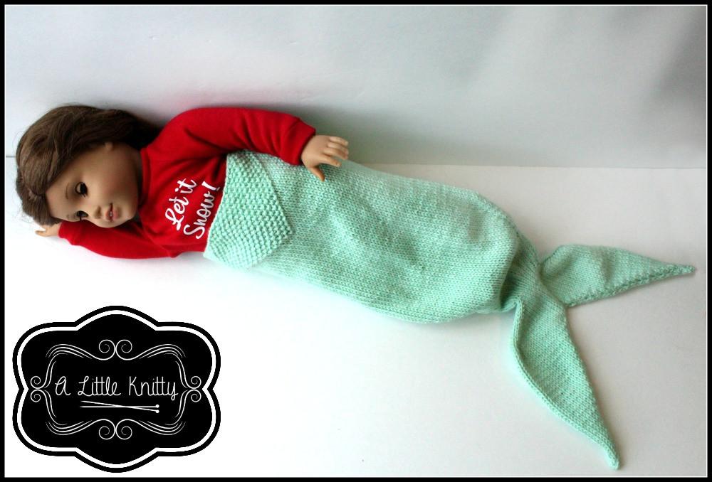 A Little Knitty Mermaid Tail Blanket Doll Clothes Knitting