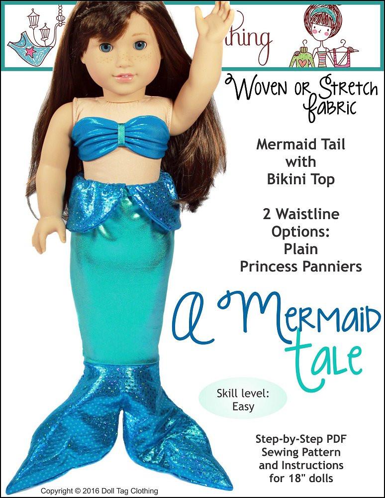 18 inch doll mermaid costume
