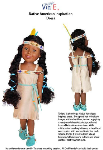 Via E Dollfriends Native American Inspiration Doll Clothes Pattern For Dollfriends larougetdelisle