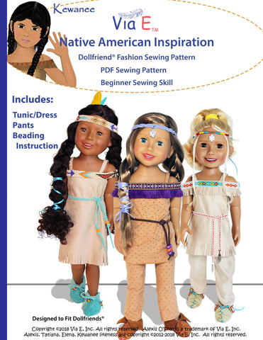 Via E Dollfriends Native American Inspiration Doll Clothes Pattern For Dollfriends larougetdelisle