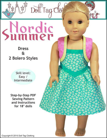 Doll Tag Clothing 18 Inch Modern Nordic Summer 18" Doll Clothes Pattern larougetdelisle