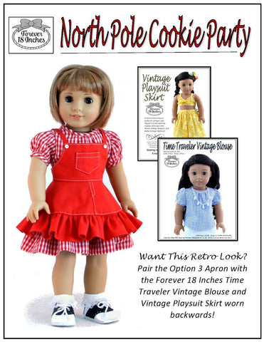 Forever 18 Inches 18 Inch Modern North Pole Cookie Party 18" Doll Clothes Pattern larougetdelisle