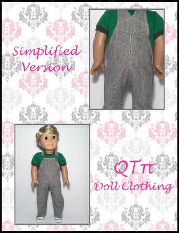 QTπ Doll Clothing 18 Inch Modern Oh My Gosh Overalls 18" Doll Clothes larougetdelisle