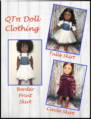 QTπ Doll Clothing 18 Inch Modern Oh My Gosh Skirtall 18" Doll Clothes Pattern larougetdelisle