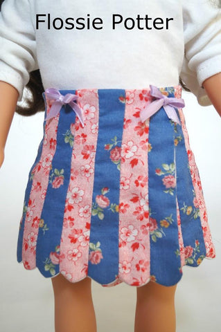Flossie Potter 18 Inch Modern Patchwork Petals Wrap Skirt 18" Doll Clothes larougetdelisle