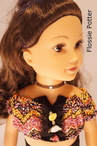 Flossie Potter 18 Inch Modern Peasant Crop Top 18" Doll Clothes larougetdelisle