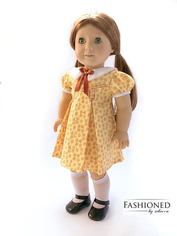 Fashioned by Rebecca 18 Inch Historical Petals-n-Pleats 18" Doll Clothes Pattern larougetdelisle