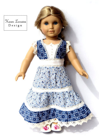 Karen Lorraine Design 18 Inch Modern Prairie Chic 18" Doll Clothes Pattern larougetdelisle