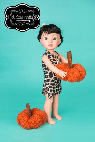 A Little Knitty Amigurumi Pumpkin Season Knitting Accessory Pattern for 13-18 Inch Dolls larougetdelisle