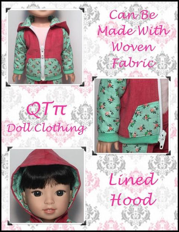 QTπ Doll Clothing WellieWishers Rough N Tumble Hoodie 14.5" Doll Clothes Pattern larougetdelisle