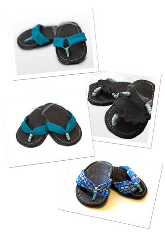 Stacy and Stella Shoes Pacific Blue Sandals 18" Doll Shoes larougetdelisle