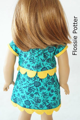 Flossie Potter 18 Inch Modern Sweet Scallops Skirt & Top 18" Doll Clothes Pattern larougetdelisle