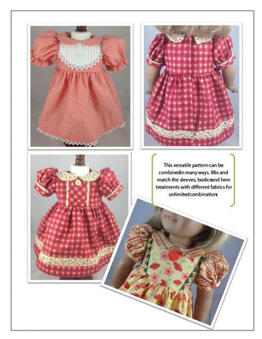 Crabapples 18 Inch Historical School Girl 18" Doll Clothes Pattern larougetdelisle