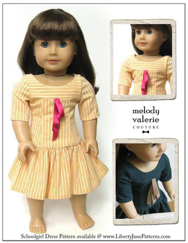 Melody Valerie Couture 18 Inch Modern Schoolgirl Dress 18" Doll Clothes larougetdelisle