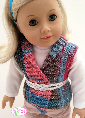 Sweet Pea Fashions Crochet Crocheted Shawl Collar Vest Crochet Pattern larougetdelisle