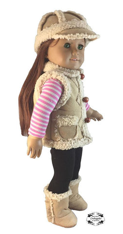Crabapples 18 Inch Modern Chilly Morning Vest 18" Doll Clothes Pattern larougetdelisle