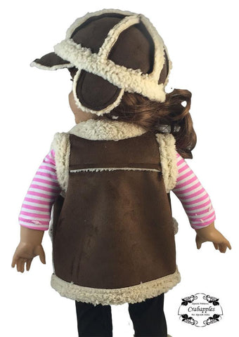Crabapples 18 Inch Modern Chilly Morning Vest 18" Doll Clothes Pattern larougetdelisle
