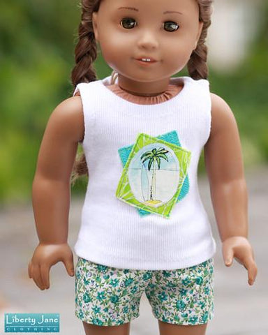 Liberty Jane 18 Inch Modern Capri and Shorts 18" Doll Clothes Pattern larougetdelisle