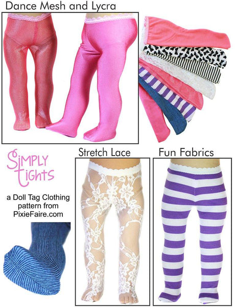 Doll Tag Clothing Simply Tights Doll Clothes Pattern 18 ...